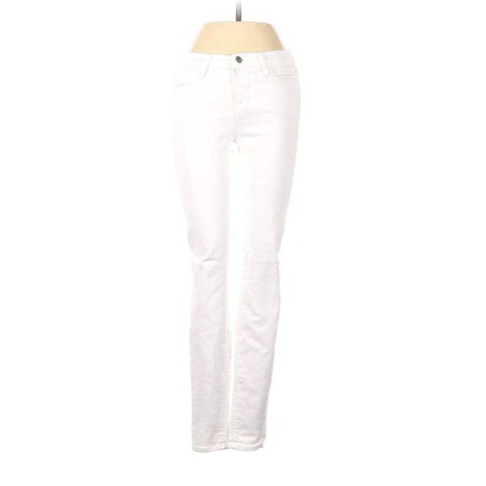 J Brand White Light Wash Stretch Skinny Jeans 24x30